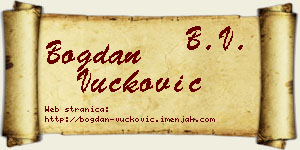 Bogdan Vučković vizit kartica
